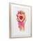 Stupell Industries Pink Lips in Mirror Framed Print Under Glass, design by Ziwei Li